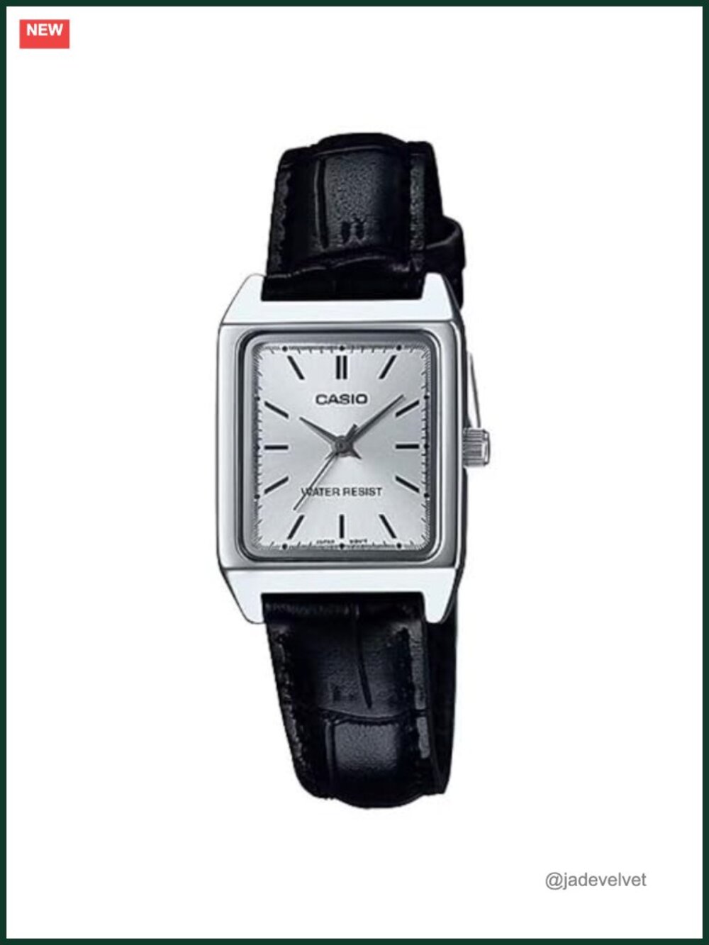 Casio Japanese Quartz Wrist Watch Leather Strap Water Resistant 22mm